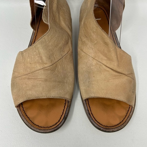 Free People Women's Mont Blanc Open Toe Cutout Sandal, Tan Leather Size EU 38.5 - Picture 6 of 13